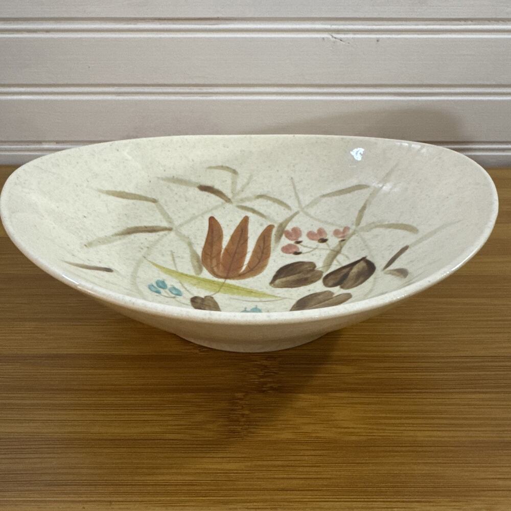 Vintage Red Wing Pottery Hand Painted - Random Harvest - Soup Bowl 7 3/4”